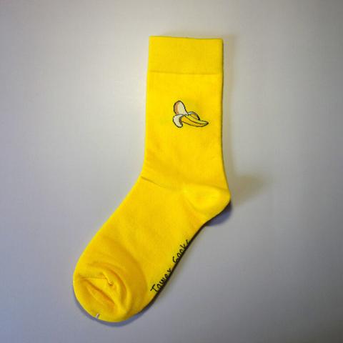 Custom sock with banana pattern